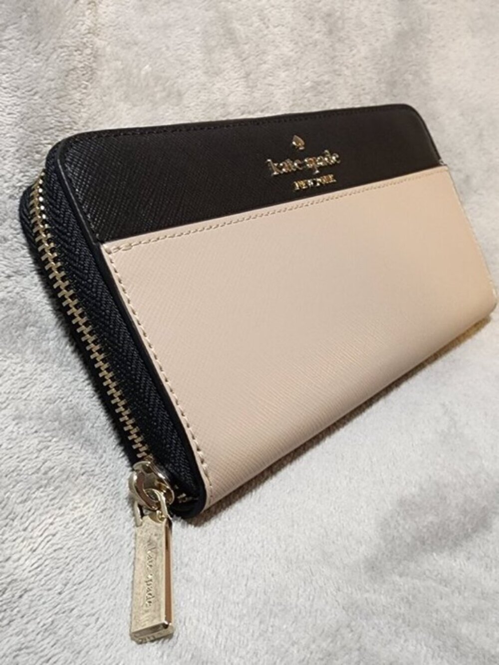 *NWT* Kate Spade Staci Continental Wallet Long zipper cream & Black - Picture 4 of 16